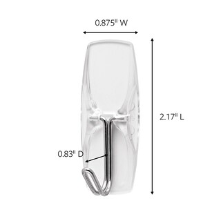 Foto 2 | Foto 2 | Storage Hook Command Medium Wire 2 Ganchos Transparentes - Venta Internacional.