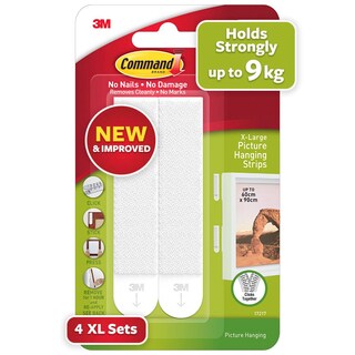 Foto 1 | Foto 1 | Juego De 4 Juegos De Tiras Adhesivas Command Xl Para Colgar Fotos - Venta Internacional.