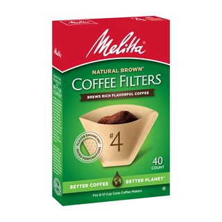 Foto 3 | Foto 3 | Filtros De Café Melitta #4 Cone Unbleached Brown 40 Unidades - Venta Internacional.