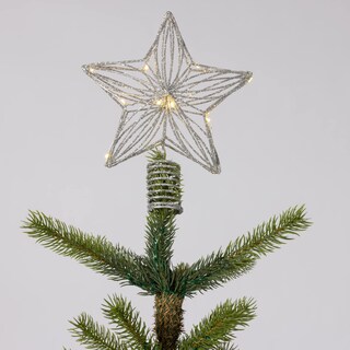 Foto 3 | Foto 3 | Árbol Lumineo Led Con Purpurina En Forma De Estrella Plateada 25 Cm - Venta Internacional.