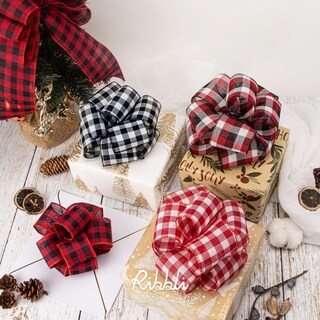 Foto 5 | Foto 5 | Cinta Decorativa De Cuadrícula Estilo Búfalo Ribbli 3.8 Cm X 9.1 M Con Alambre - Venta Internacional.