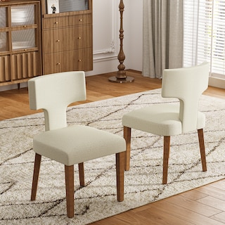 Foto 1 | Foto 1 | Juego De 2 Sillas Comedor Diseño Moderno Con Respaldo Yatahome Beige