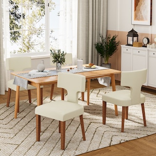 Foto 5 | Foto 5 | Juego De 2 Sillas Comedor Diseño Moderno Con Respaldo Yatahome Beige