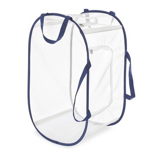 Foto 3 | Foto 3 | Cesto De Ropa Plegable De Tela Whitmor Azul/blanco - Venta Internacional.