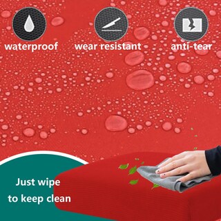 Foto 3 | Foto 3 | Fundas De Cojín Para Patio Flymei Impermeables 60 X 60 X 10 Cm 4 Paquetes Rojas - Venta Internacional.