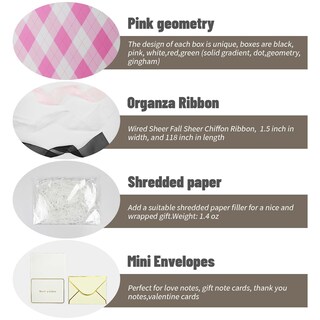 Foto 3 | Foto 3 | Caja De Regalo Yinuoyoujia 30 X 30 X 25 Cm Rosa Con Juego De Tapas - Venta Internacional.