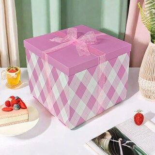 Foto 5 | Foto 5 | Caja De Regalo Yinuoyoujia 30 X 30 X 25 Cm Rosa Con Juego De Tapas - Venta Internacional.