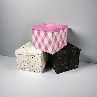 Foto 6 | Foto 6 | Caja De Regalo Yinuoyoujia 30 X 30 X 25 Cm Rosa Con Juego De Tapas - Venta Internacional.