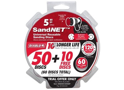 Foto 2 | Foto 2 | Discos De Lijado Diablo Sandnet 5'' 120 Grit Paquete De 60 - Venta Internacional.