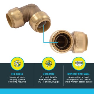 Foto 3 | Foto 3 | Elbow Sharkbite 1 Pulgada 90° Conector De Latón Pex Copper - Venta Internacional.