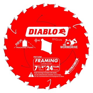 Foto 1 | Foto 1 | Hoja De Sierra Para Enmarcar Diablo D0724w 7-1/4 24t Con Accionamiento Helicoidal X10 - Venta Internacional.