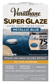 Foto 1 | Foto 1 | Resina Epoxídica Varathane 370905 Super Glaze Pour-on Color Azul Metalizado - Venta Internacional.