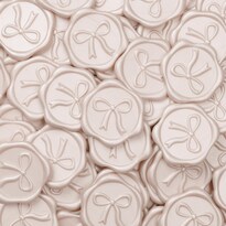 Pegatinas Con Sello De Cera Uniqooo 3d Bow Champagne 50 Unidades - Venta Internacional.