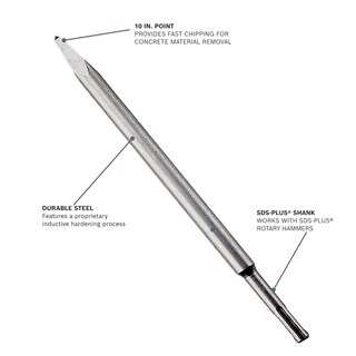 Foto 2 | Foto 2 | Bull Point Bosch Sds-plus De 10 Pulgadas (25 4 Cm) Para Hormigón - Venta Internacional.
