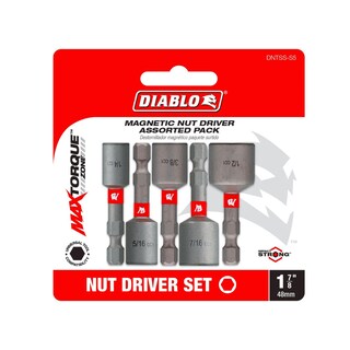 Foto 2 | Foto 2 | Nut Driver Set Diablo Paquete De 5 Unidades Empuñadura Magnética Antioscilante - Venta Internacional.
