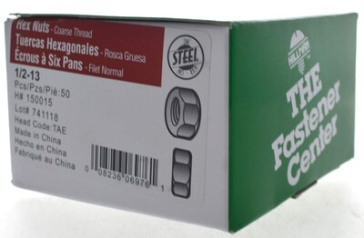 Foto 3 | Foto 3 | Hex Nuts Hillman 150015 Rosca Gruesa 1/2-13 50 Unidades - Venta Internacional.