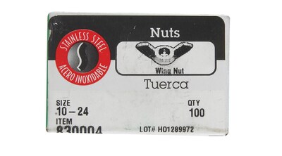 Foto 1 | Foto 1 | Wing Nut Hillman 10-24 Caja De Acero Inoxidable 100 - Venta Internacional.