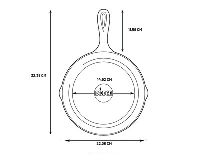 Foto 4 | Foto 4 | Mango En Forma De Lágrima Presazonado De Hierro Fundido Skillet Lodge De 8 Pulgadas - Venta Internacional.