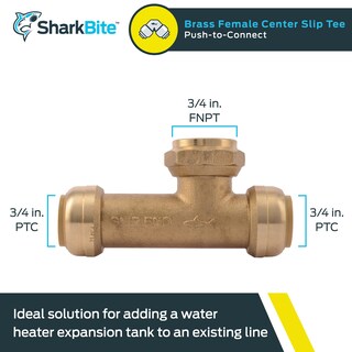 Foto 2 | Foto 2 | Adaptador Fnpt Slip Sharkbite De 3/4 Pulgadas Conector A Presión De Latón - Venta Internacional.