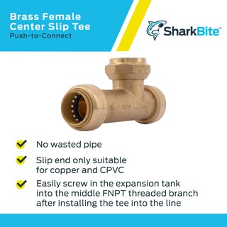 Foto 4 | Foto 4 | Adaptador Fnpt Slip Sharkbite De 3/4 Pulgadas Conector A Presión De Latón - Venta Internacional.