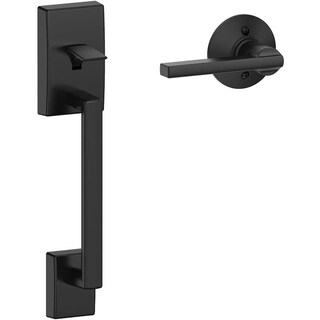 Foto 1 | Foto 1 | Set De Manillas De Entrada Schlage Century Negro Mate Para Puerta De 4 Cm De Grosor - Venta Internacional.