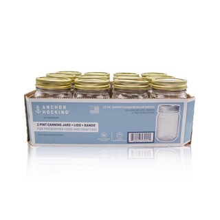 Foto 2 | Foto 2 | Tarro De Almacenamiento De Alimentos Anchor Hocking 473 Ml 12 Unidades Boca Normal - Venta Internacional.