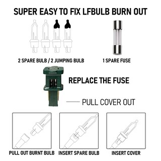 Foto 3 | Foto 3 | Luces De Cadena Dazzle Bright 20 Pies 100 Bombillas Impermeables - Venta Internacional.