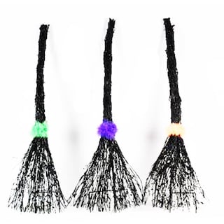 Foto 1 | Foto 1 | Escobas De Ratán Preiluminadas Sienna Para Decoración De Halloween 74 Cm Color Blanco Cálido - Venta Internacional.