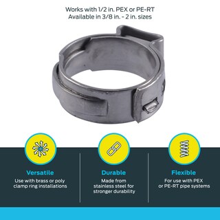 Foto 3 | Foto 3 | Clamp Ring Sharkbite Uc953cp100 Tubos Pex De 1/2 Pulgada Paquete De 100 - Venta Internacional.