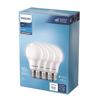 Foto 3 | Foto 3 | Bombilla Led Philips A19 E26 Luz Día Equivalente A 60w Paquete De 4 - Venta Internacional.