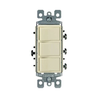 Foto 3 | Foto 3 | Leviton Decora Interruptor Triple Palanca De Polo Único 15a Color Marfil - Venta Internacional.