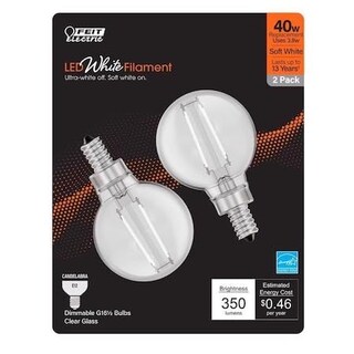 Foto 1 | Foto 1 | Bombilla Feit Electric 3014011 G16.5 E12 Led Filamento Paquete De 2 - Venta Internacional.