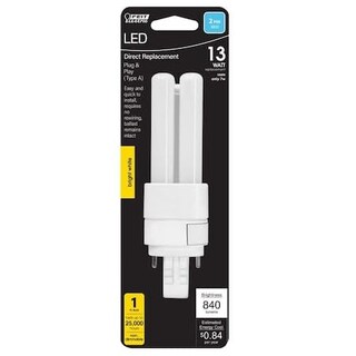 Foto 1 | Foto 1 | Bombilla Led Feit Electric Pl Gx23-2 De 13 W Color Blanco Brillante - Venta Internacional.