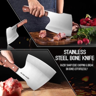 Foto 2 | Foto 2 | Cuchillo Para Huesos De Carne Estilo Rococó Forjado A Mano De Espiga Completa - Venta Internacional.