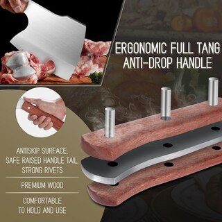 Foto 5 | Foto 5 | Cuchillo Para Huesos De Carne Estilo Rococó Forjado A Mano De Espiga Completa - Venta Internacional.