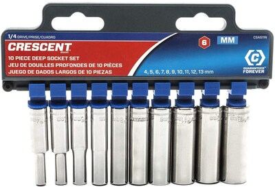 Foto 1 | Foto 1 | Juego De Enchufes Crescent Csas11n 10 Piezas Transmisión Métrica De 1/4 Pulgadas - Venta Internacional.