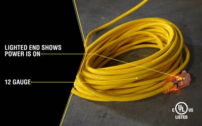 Foto 4 | Foto 4 | Cable De Extensión Yellow Jacket 2884 12/3 15 A 50 Pies Con Extremos Iluminados - Venta Internacional.
