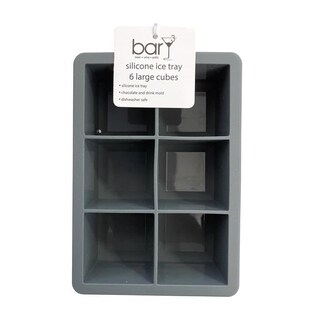 Foto 2 | Foto 2 | Bandeja De Silicona Para Cubitos De Hielo Blueoco 6 Cubos Gris - Venta Internacional.