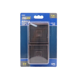 Foto 1 | Foto 1 | Tazas Para Muebles Projex Rubber Brown Square 5 X 5 Cm Paquete De 4 - Venta Internacional.