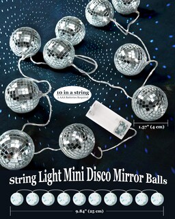 Foto 2 | Foto 2 | Cadena De Luces Con Bolas De Discoteca Youdepot 10 Led 3 M Bola De Espejo - Venta Internacional.