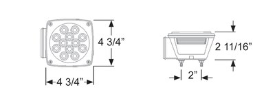 Foto 3 | Foto 3 | Blazer International C7483rtm - Lámpara Led Sumergible Cuadrada (12 V) - Venta Internacional.