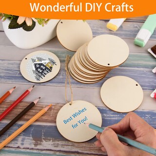 Foto 4 | Foto 4 | Círculos De Madera Awizom De 7 5 Cm 120 Unidades Con Agujeros Para Manualidades - Venta Internacional.