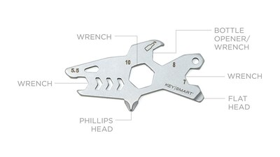 Foto 2 | Foto 2 | Abridor De Botellas Multiherramienta Keysmart Alltul Shark 4 En 1 - Venta Internacional.