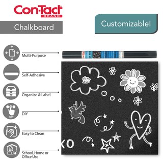Foto 6 | Foto 6 | Revestimiento Autoadhesivo Para Pizarra Con-tact 46 X 183 Cm - Venta Internacional.