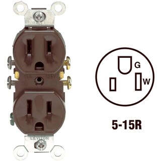 Foto 3 | Foto 3 | Receptáculo Dúplex Leviton S00-05320-00s 125 V 15 A Marrón - Venta Internacional.