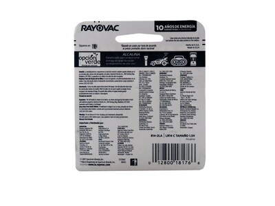 Foto 3 | Foto 3 | Pilas Alcalinas C De Rayovac 814-2f Paquete De 2 - Venta Internacional.