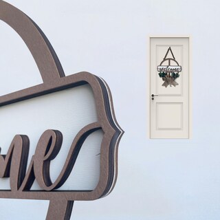 Foto 5 | Foto 5 | Cartel Colgante De Madera ''bienvenido'' Condorpasea 12 Cm Con Hojas - Venta Internacional.