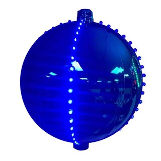 Foto 1 | Foto 1 | Decoración Iluminada Para Celebraciones Efecto Bola De Nieve Azul De 6 Pulgadas - Venta Internacional.