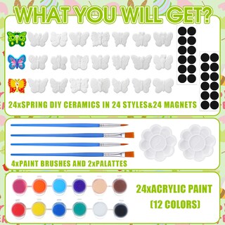 Foto 3 | Foto 3 | Kit De Pintura Cerámica Winnerwhy Winnerwhy 24 Sets Christmas Butterfly - Venta Internacional.