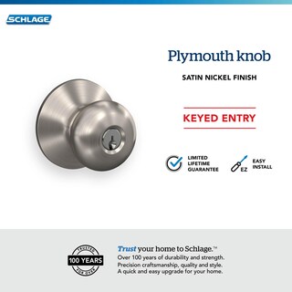 Foto 5 | Foto 5 | Pomo De Puerta Schlage F51a Ply 619 Plymouth Con Entrada Con Llave Níquel Satinado - Venta Internacional.